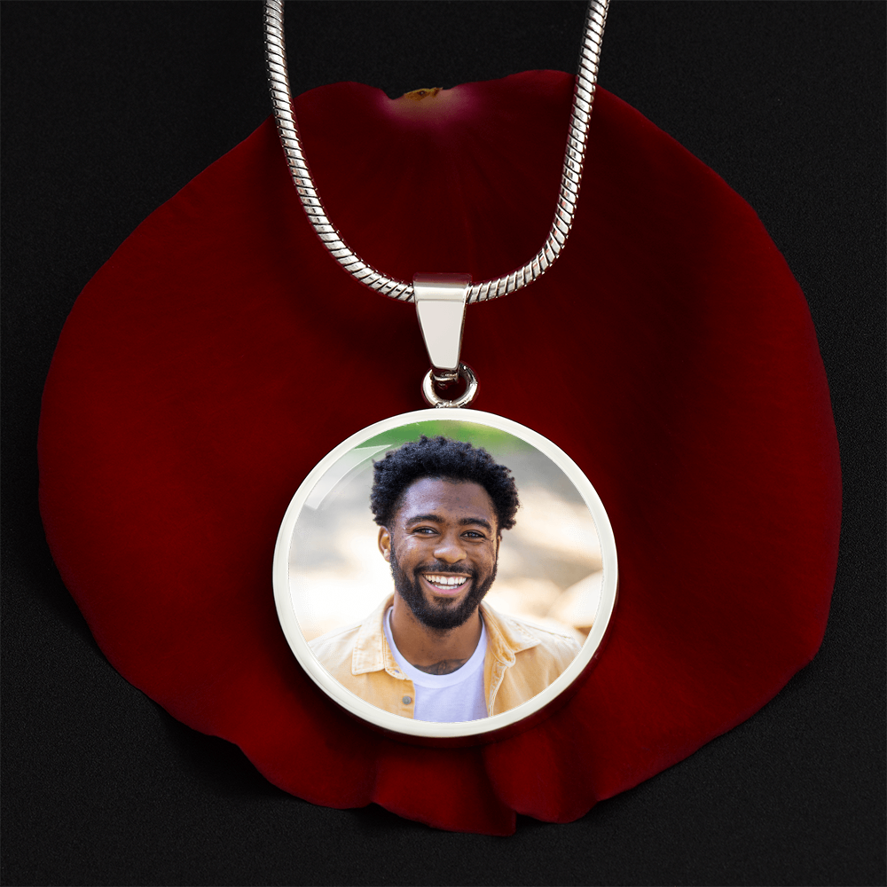 AuroraBellucci™ Memorial Photo Circle Necklace