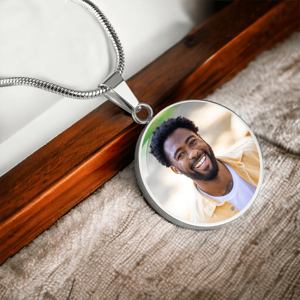 AuroraBellucci™ Memorial Photo Circle Necklace