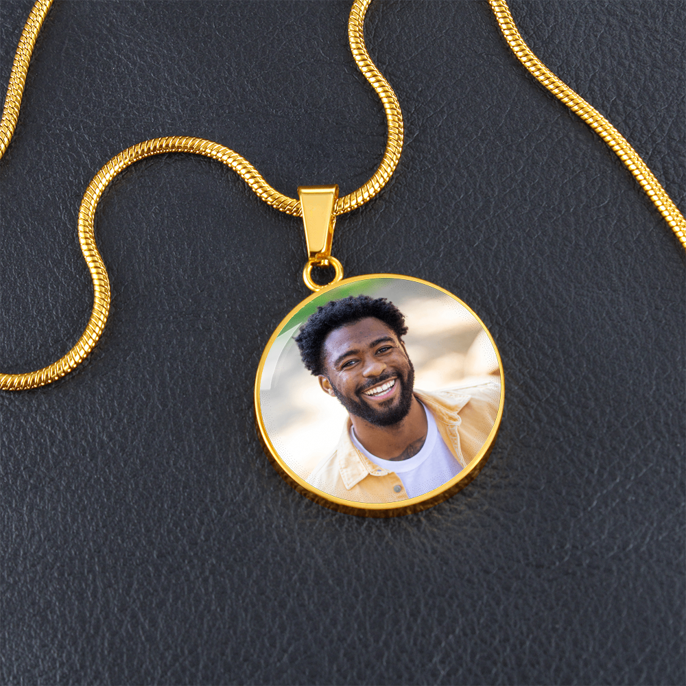 AuroraBellucci™ Memorial Photo Circle Necklace
