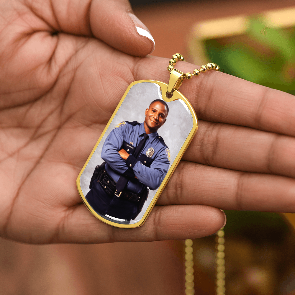 AuroraBellucci™ Memorial Photo Dog Tag Necklace