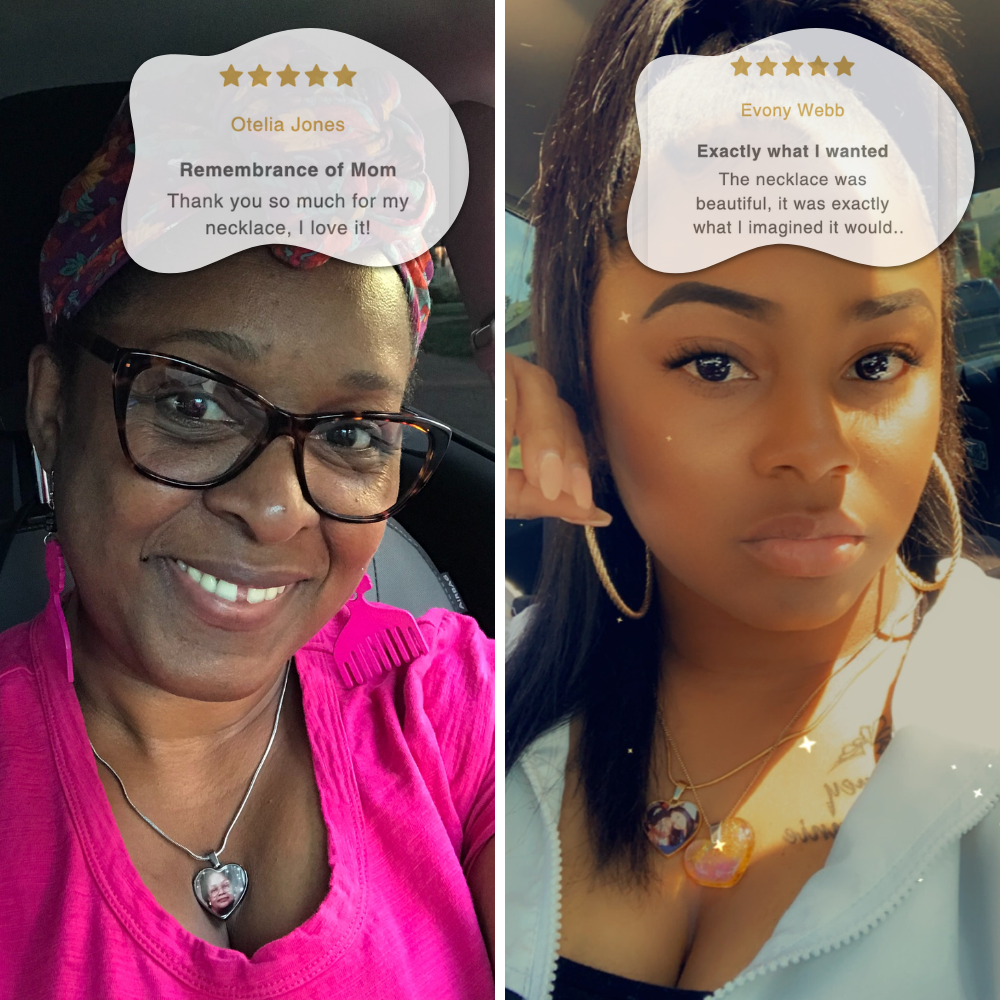 AuroraBellucci™ Memorial Photo Heart Necklace