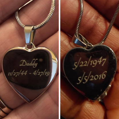 AuroraBellucci™ Memorial Photo Heart Necklace