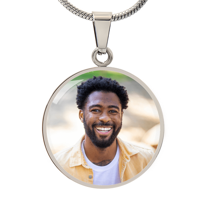 AuroraBellucci™ Memorial Photo Circle Necklace
