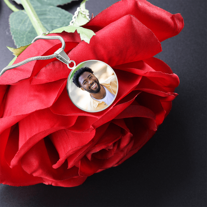 AuroraBellucci™ Memorial Photo Circle Necklace