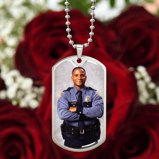 AuroraBellucci™ Memorial Photo Dog Tag Necklace
