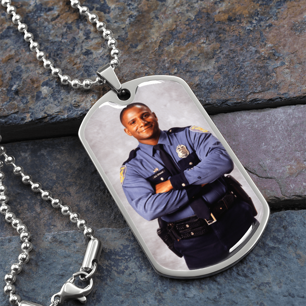 AuroraBellucci™ Memorial Photo Dog Tag Necklace