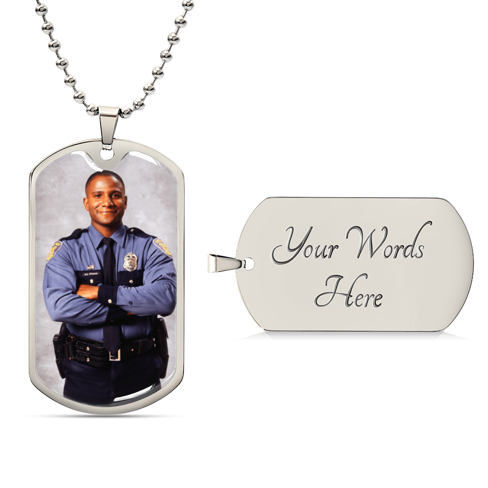 AuroraBellucci™ Memorial Photo Dog Tag Necklace