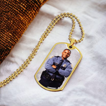 AuroraBellucci™ Memorial Photo Dog Tag Necklace