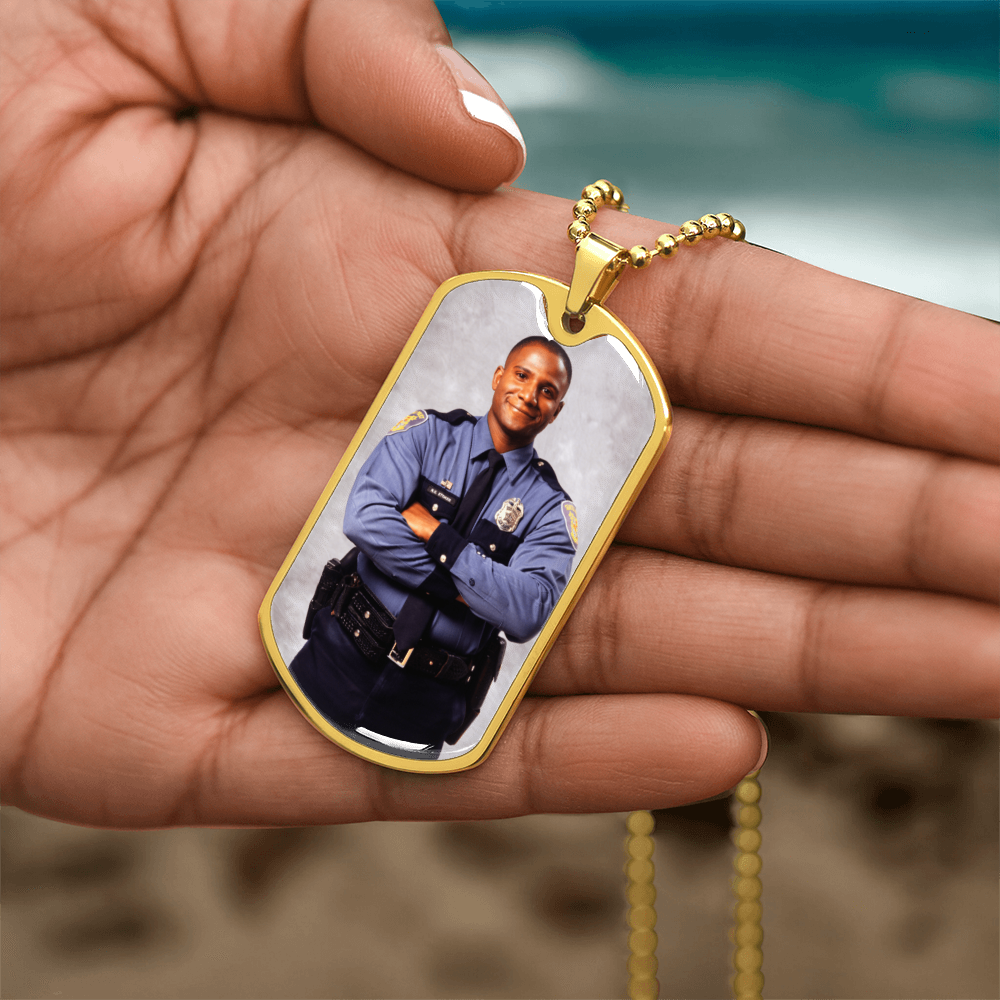AuroraBellucci™ Memorial Photo Dog Tag Necklace