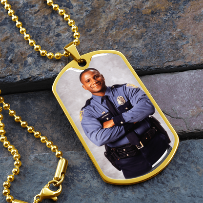 AuroraBellucci™ Memorial Photo Dog Tag Necklace