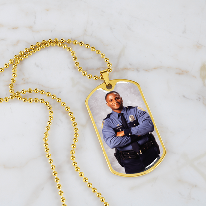AuroraBellucci™ Memorial Photo Dog Tag Necklace