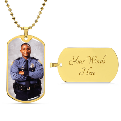 AuroraBellucci™ Memorial Photo Dog Tag Necklace