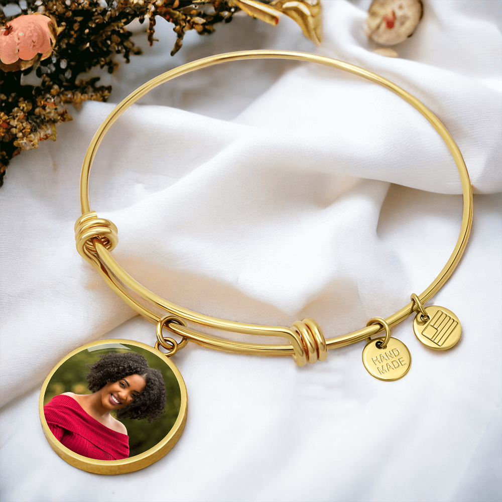 AuroraBellucci™ Memorial Photo Circle Bangle
