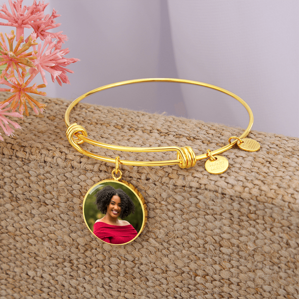 AuroraBellucci™ Memorial Photo Circle Bangle