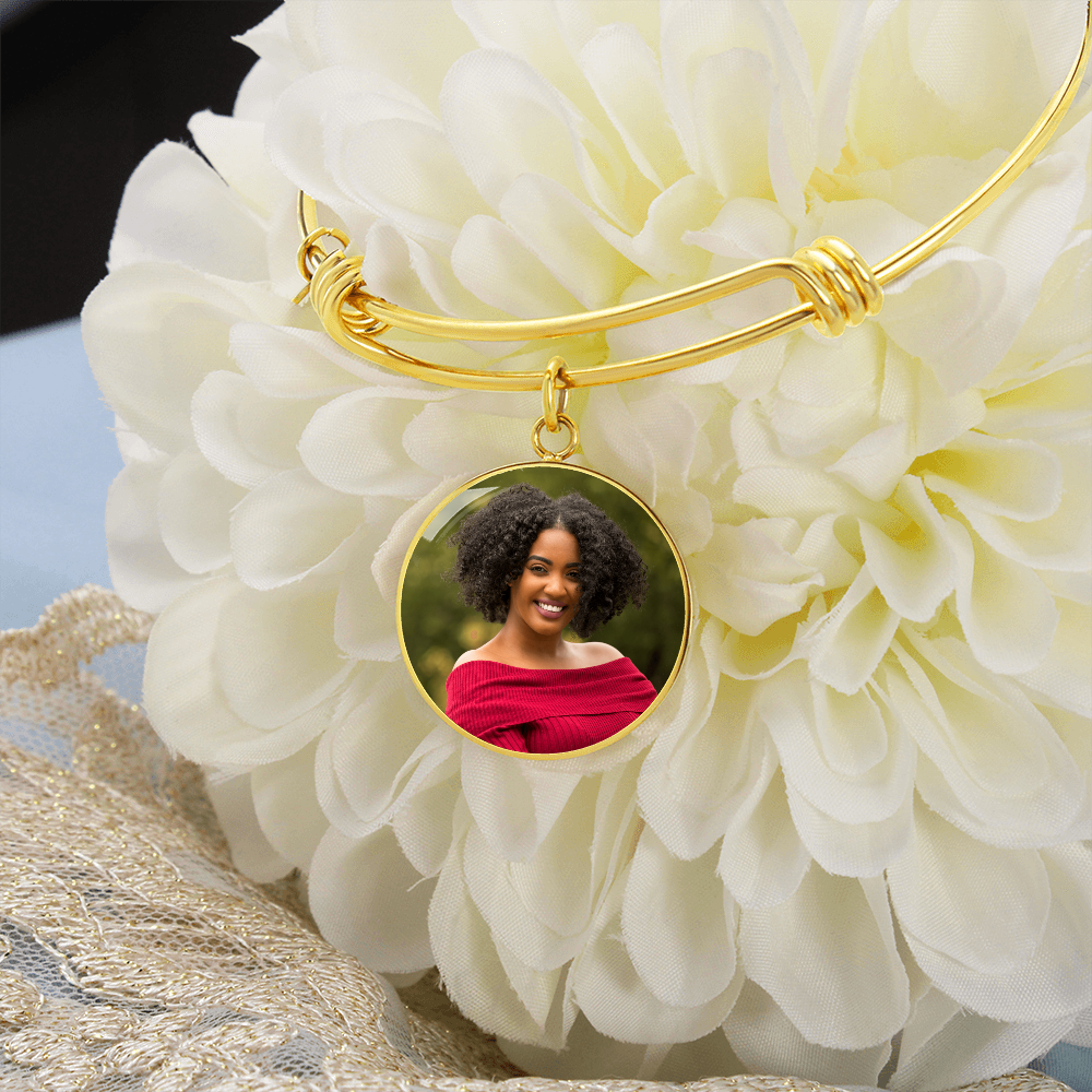 AuroraBellucci™ Memorial Photo Circle Bangle