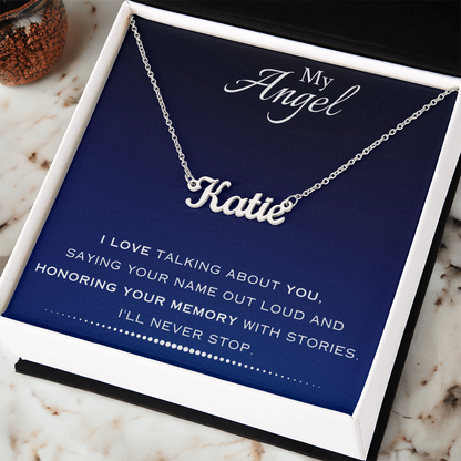 AuroraBellucci™ Memorial Name Necklace