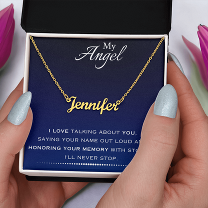 AuroraBellucci™ Memorial Name Necklace