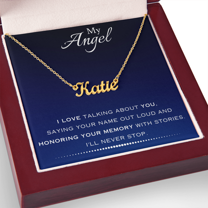 AuroraBellucci™ Memorial Name Necklace