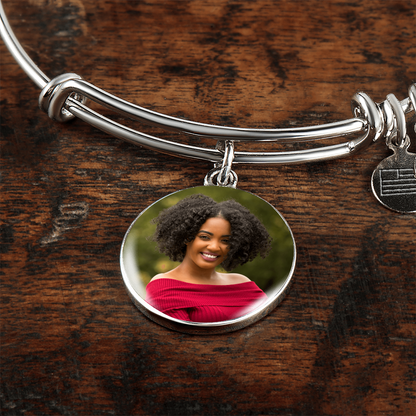 AuroraBellucci™ Memorial Photo Circle Bangle
