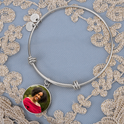 AuroraBellucci™ Memorial Photo Circle Bangle