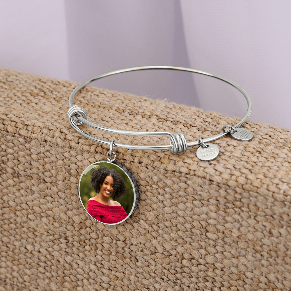 AuroraBellucci™ Memorial Photo Circle Bangle