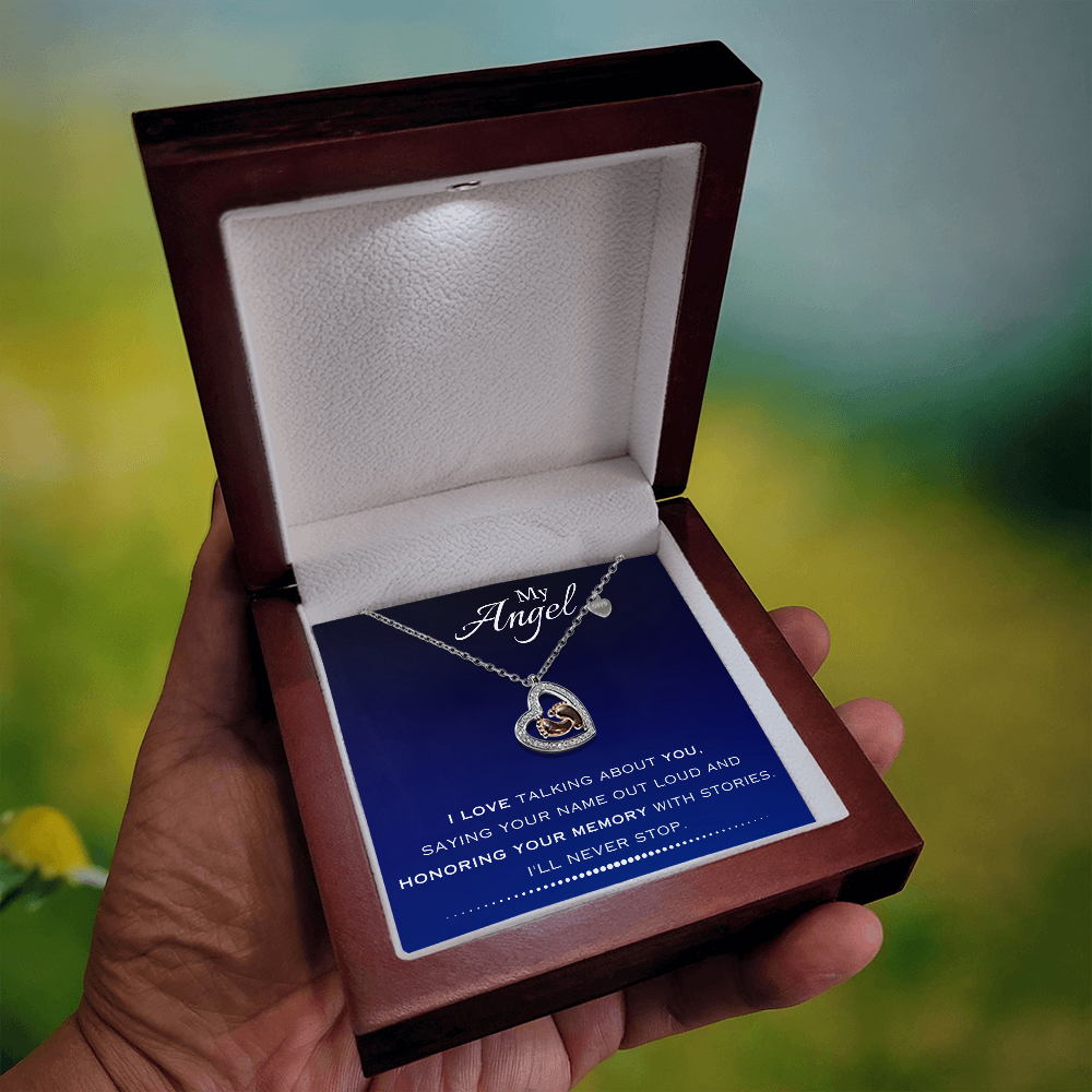 AuroraBellucci™ Memorial Baby Feet Heart Necklace