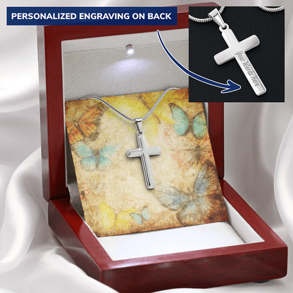 AuroraBellucci™ Memorial Cross Necklace